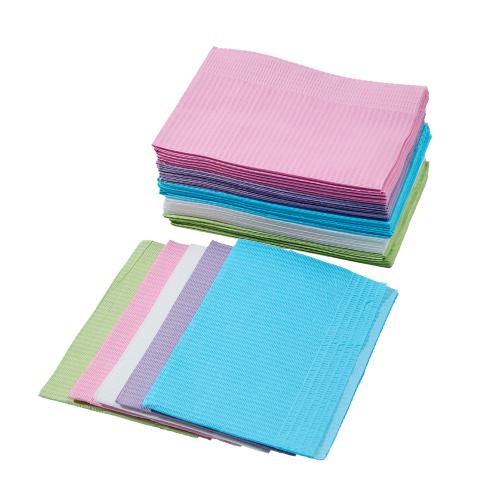 China Professional Dental Clinic Hand Hygiene Disposable Bib, CE/ISO Certified Paper+Film Waterproof Wipe for Dentist & Dental Staff Use Fabricante