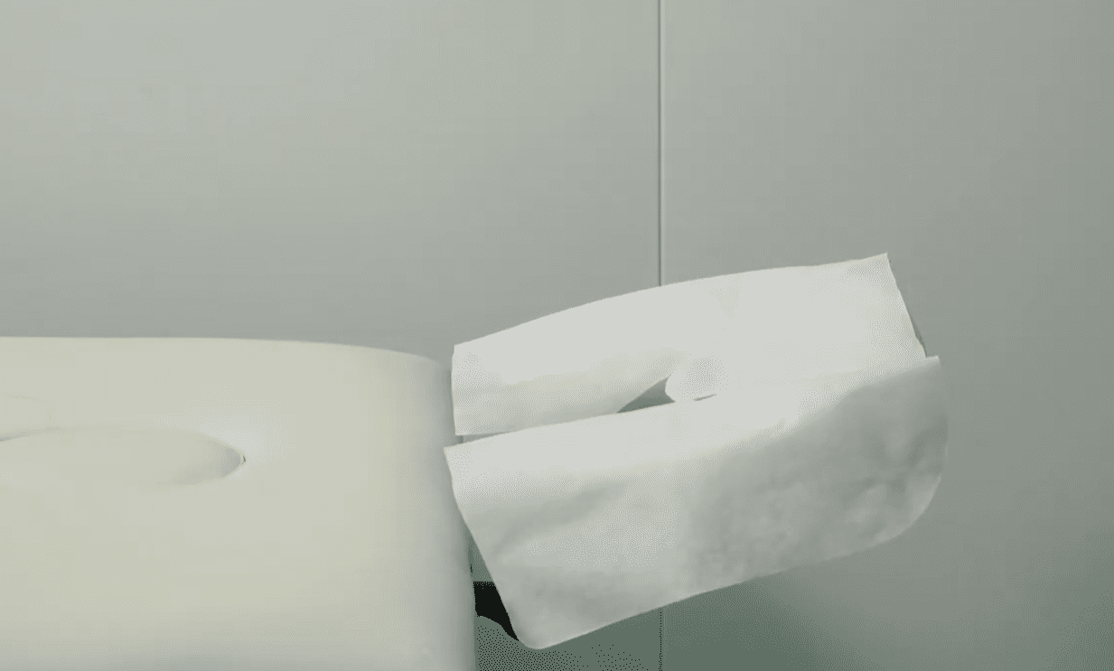 Máscara facial descartável de tecido não tecido para massagem, fabricada na China com certificação ISO.